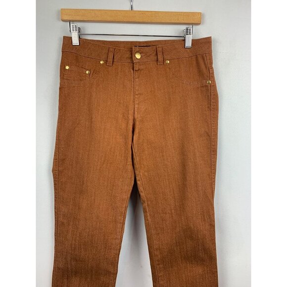 Iman Womens Straight-Leg Jeans S Brown - Picture 2 of 4